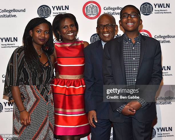 Leila Roker, Deborah Roberts, Al Roker and Nicholas Albert Roker attend the 2016 CollegeBound Initiative Celebration at Jazz at Lincoln Center on May...