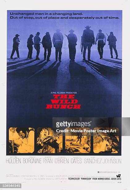 Poster for Sam Peckinpah's 1969 action film 'The Wild Bunch'.