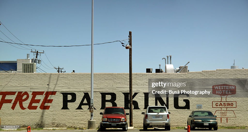 "Free parking" sign in Las Vegas, Nevada