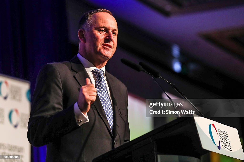 Prime Minister John Key Delivers Post Budget Speech In Auckland