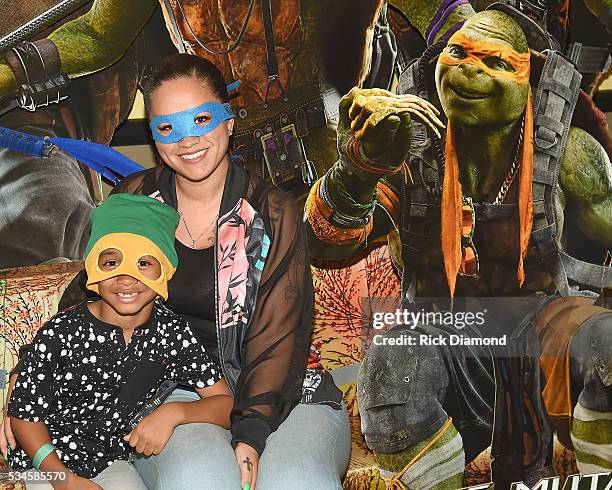 Sarah ViVan and Dwayne Michael Carter III attend the Atlanta Screening of the Paramount Pictures title "Teenage Mutant Ninja Turtles: Out of the...