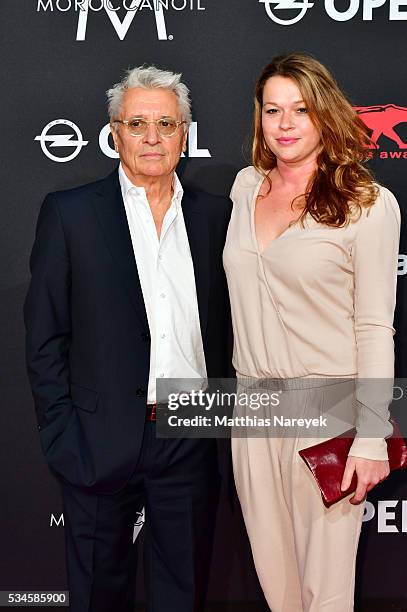 Henry Huebchen and his daughter Nora during the New Faces Award Film 2015 at ewerk on May 26, 2016 in Berlin, Germany.