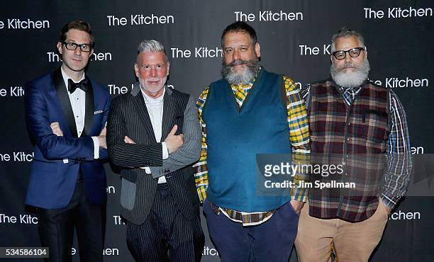 Designers David Hart, Nick Wooster, Robert Tagliapietra and Jeffrey Costello attend the 2016 Kitchen Spring Gala Benefit at Cipriani Wall Street on...