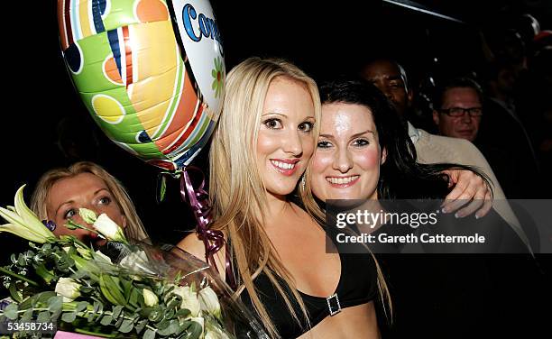 Clara Beasley , director of Gridmodels and Rebecca Clare stand together after Rebecca was named as the overall winner for the Gridmodels 2006...