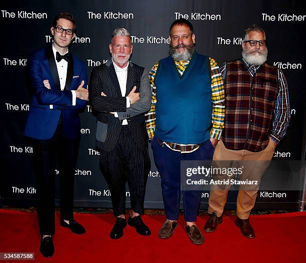 David Hart, Nick Wooster, Jeffrey Costello and Robert Tagliapietra attend 2016 Kitchen Spring Gala Benefit at Cipriani Wall Street on May 26, 2016 in...