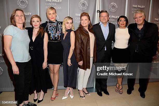 Netflix Original Series VP Cindy Holland, actors Natasha Lyonne, Taylor Schilling, Taryn Manning, Kate Mulgrew, Netflix CCO Ted Sarandos, actor...