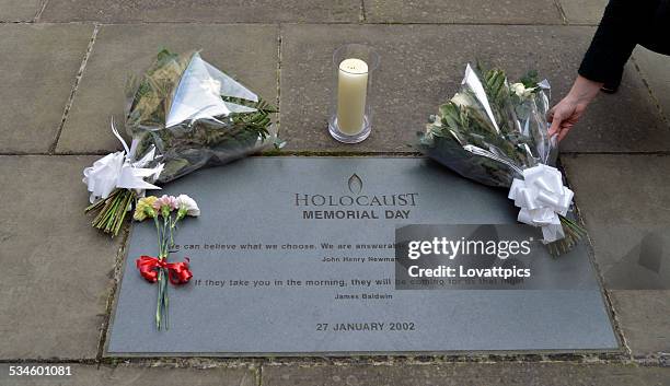 memorial do holocausto dia de flores. - dia-da-memória-do-holocausto - fotografias e filmes do acervo