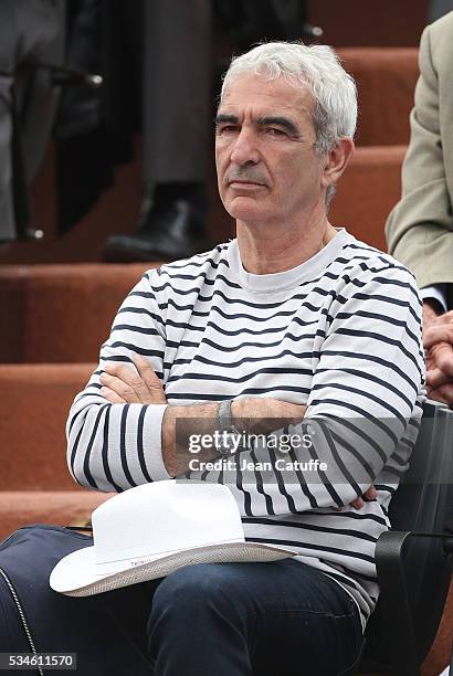 Raymond Domenech attends day 5 of the 2016 French Open held at Roland-Garros stadium on May 26, 2016 in Paris, France.