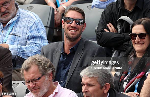 Alain Bernard attends day 5 of the 2016 French Open held at Roland-Garros stadium on May 26, 2016 in Paris, France.