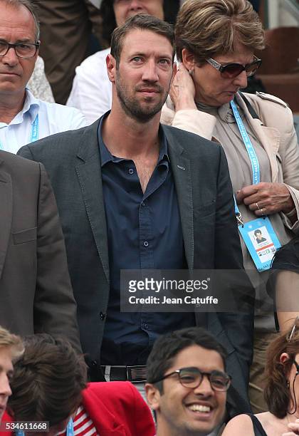 Alain Bernard attends day 5 of the 2016 French Open held at Roland-Garros stadium on May 26, 2016 in Paris, France.