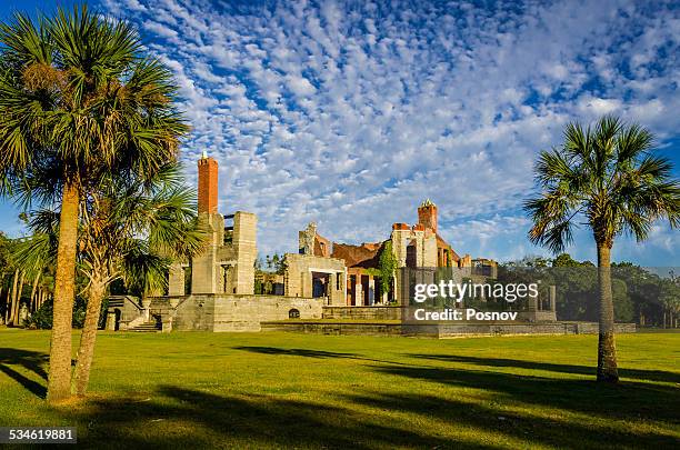 dungeness ruins - insel cumberland island stock-fotos und bilder