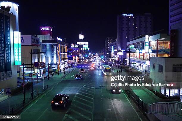 night street ebina, japan - ebina city stock pictures, royalty-free photos & images