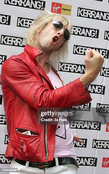 Donnie Tourette of the Towers of London arrives at the Kerrang! Awards 2005, the annual music magazine's prestigious awards, at The Brewery in London...