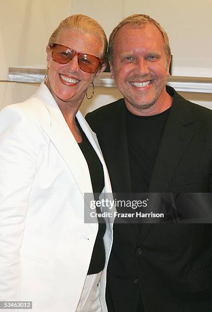 Designer Michael Kors, poses with mother Joan Kors at Heidi Klum's and Michael Kors hosted Stylish Summer Bash Cocktail party to celebrate reality...