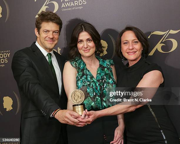 Official recipient for "How To Dance In Ohio", executive producer Jason Blum, director/producer Alexandra Shiva and producer Bari Pearlman pose for...