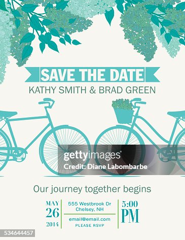 Cute Retro Bicycle Save The Date Wedding Announcement Cute Retro Bicycle Save The Date Wedding Announcement
