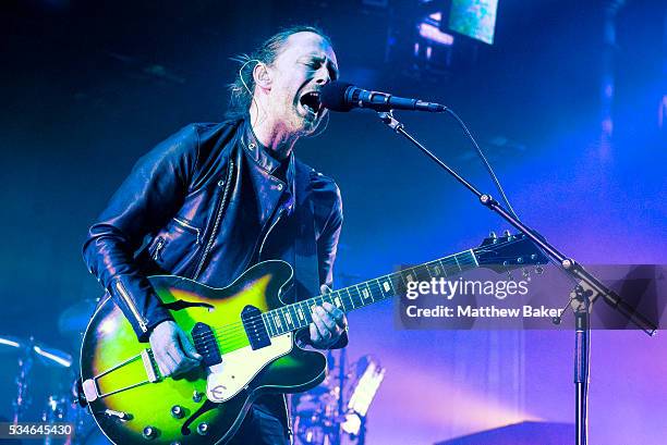 Thom Yorke of Radiohead performs at The Roundhouse on May 26, 2016 in London, England.