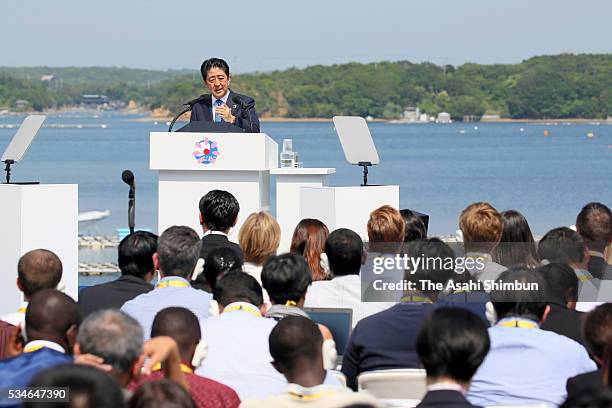 Japanese Prime Minister Shinzo Abe attends a press conference after the Group of Seven summit on May 27, 2016 in Shima, Mie, Japan. The 2-day Group...