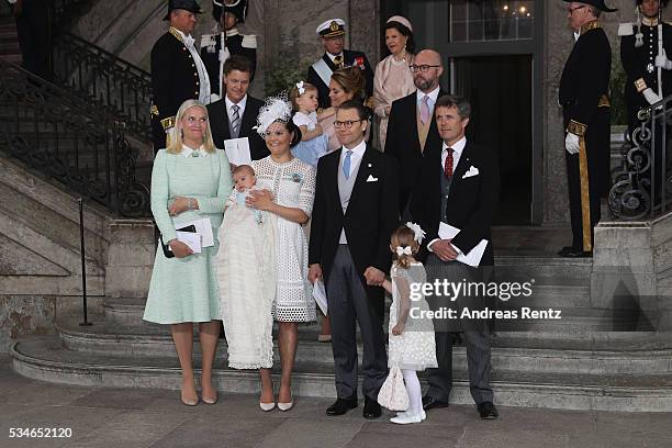 Hans Astrom, Princess Madeleine of Sweden; Princess Leonore of Sweden, Oscar Magnuson, Crown Princess Mette-Marit of Norway, Crown Princess Victoria...