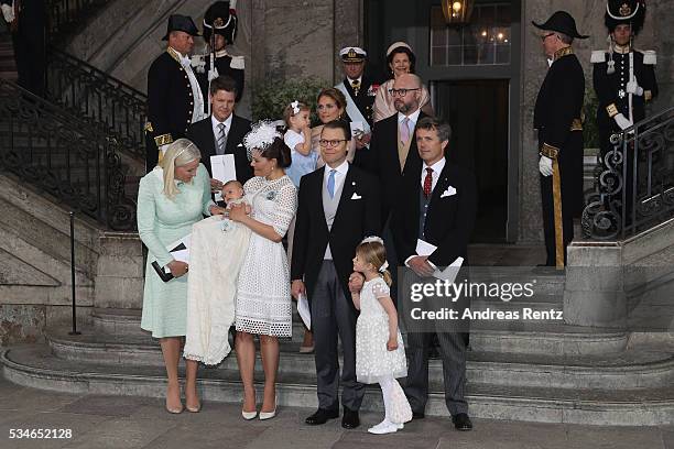 Hans Astrom, Princess Madeleine of Sweden; Princess Leonore of Sweden, Oscar Magnuson, Crown Princess Mette-Marit of Norway, Crown Princess Victoria...