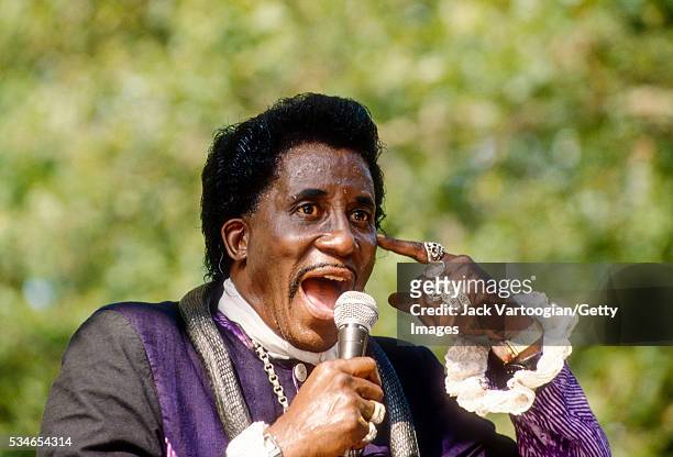 American R&B musician Screamin' Jay Hawkins performs at Central Park SummerStage, New York, New York, July 29, 1990.