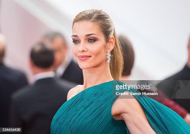 Ana Beatriz attends the screening of "The Unkown Girl " at the annual 69th Cannes Film Festival at Palais des Festivals on May 18, 2016 in Cannes,...