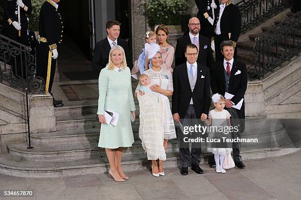 Hans Astrom, Princess Madeleine of Sweden; Princess Leonore of Sweden, Oscar Magnuson, Crown Princess Mette-Marit of Norway, Crown Princess Victoria...