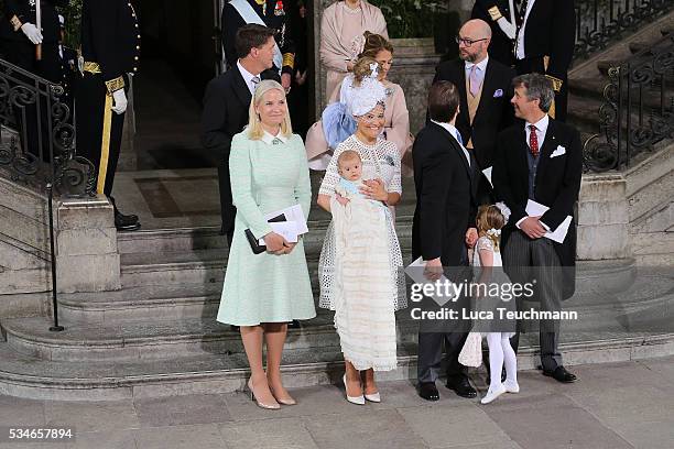 Hans Astrom, Princess Madeleine of Sweden; Princess Leonore of Sweden, Oscar Magnuson, Crown Princess Mette-Marit of Norway, Crown Princess Victoria...