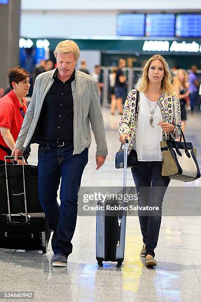 Oliver Kahn and Svenja Kahn are seen on May 27, 2016 in Milan, Italy.