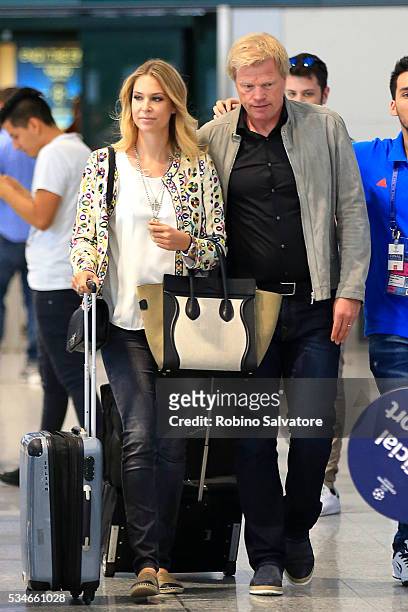 Oliver Kahn and Svenja Kahn are seen on May 27, 2016 in Milan, Italy.