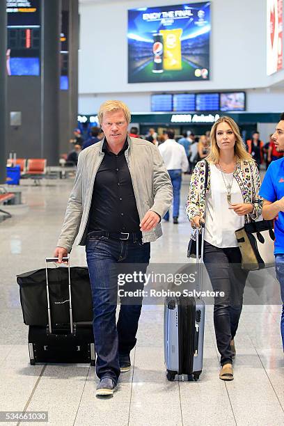 Oliver Kahn and Svenja Kahn are seen on May 27, 2016 in Milan, Italy.