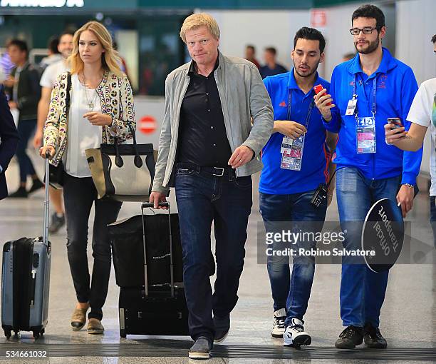 Oliver Kahn and Svenja Kahn are seen on May 27, 2016 in Milan, Italy.