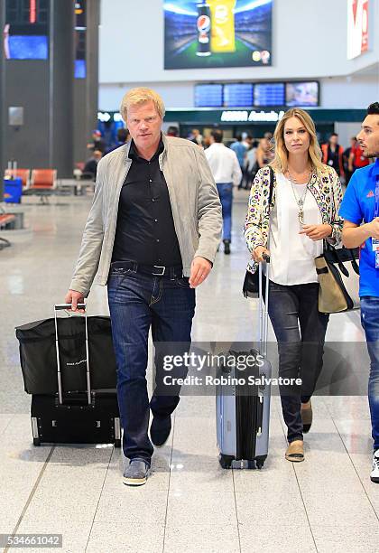 Oliver Kahn and Svenja Kahn are seen on May 27, 2016 in Milan, Italy.