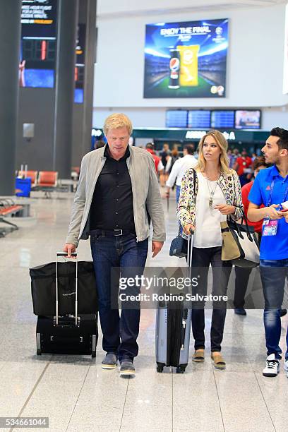 Oliver Kahn and Svenja Kahn are seen on May 27, 2016 in Milan, Italy.