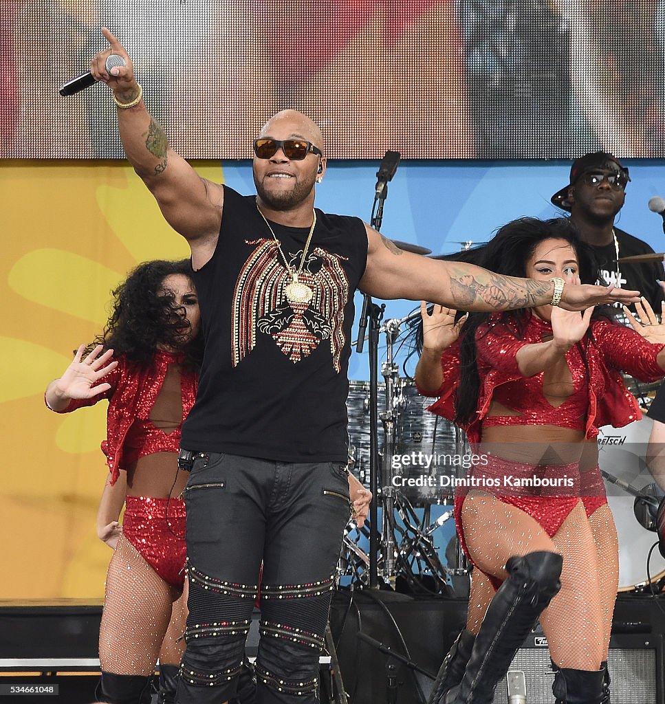 Flo Rida Performs During ABC's "Good Morning America" 2016 Summer Concert Series