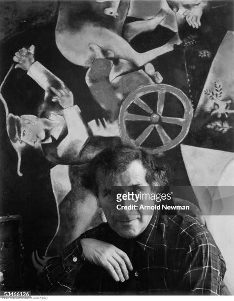 Portrait of Russian painter Marc Chagall, January 11 in New York City.