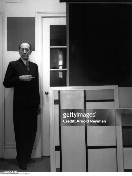 Portrait of Dutch painter Piet Mondrian January 17, 1942 in New York City.