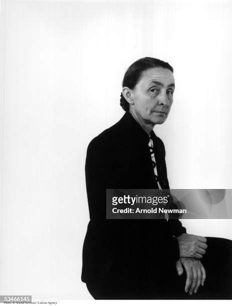 Portrait of American painter Georgia O'Keeffe April 17, 1944 in New York City. She is best known for her colorful paintings of flowers and landscapes...