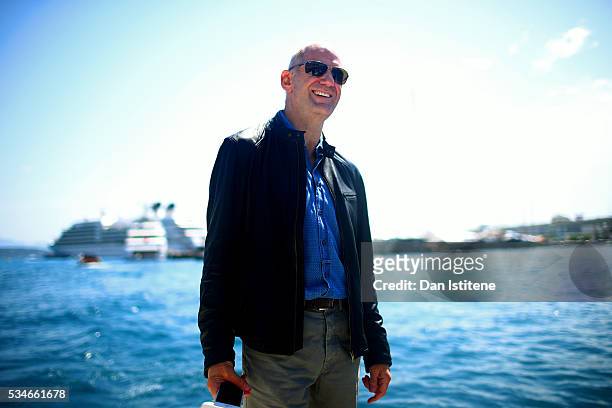 Adrian Newey, the Chief Technical Officer of Red Bull Racing by the harbour during previews to the Monaco Formula One Grand Prix at Circuit de Monaco...