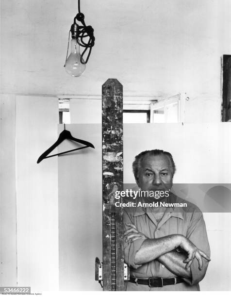 Portrait of Hans Hofmann, German Abstract Expressionist, painter September 1, 1952 in Provincetown, Massachusetts.