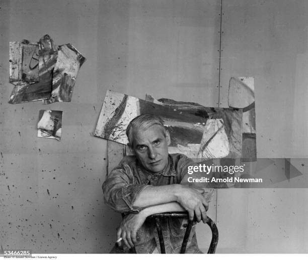 Willem De Kooning, Abstract Expressionist painter, poses for portrait in his studio May 25, 1959 in New York City.