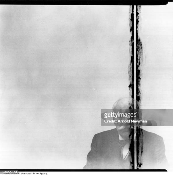 Portrait of American Abstract Expressionist painter Barnett Newman, February 6, 1970 in New York City.
