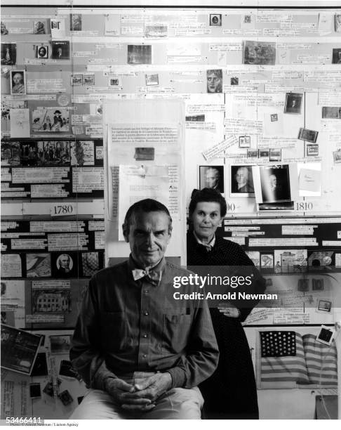 Portrait of American designers Charles and Ray Eames November 16, 1974 in Venice, California. Charles and his wife Ray brought fresh and new...