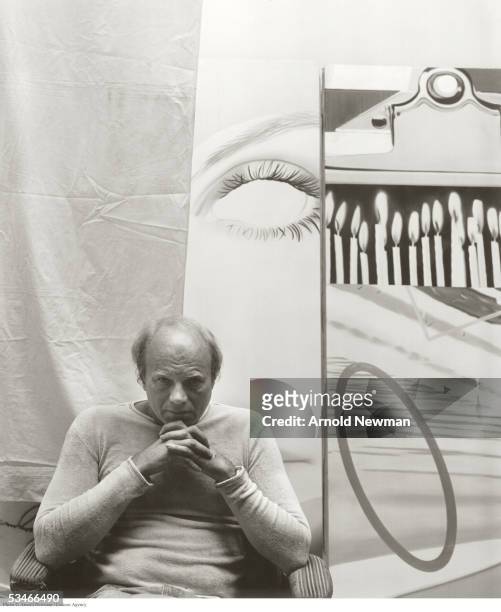 Portrait of James Rosenquist, American Pop painter, January 9 in New York City.