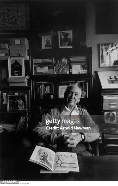 Photographer Andre Kertesz poses for photographer at his home January 15, 1980 in New York City.