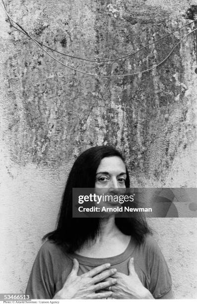 Portrait of Marisol Escobar, Venezuelan sculptor, July 20, 1985 in North Brunswick, New Jersey.