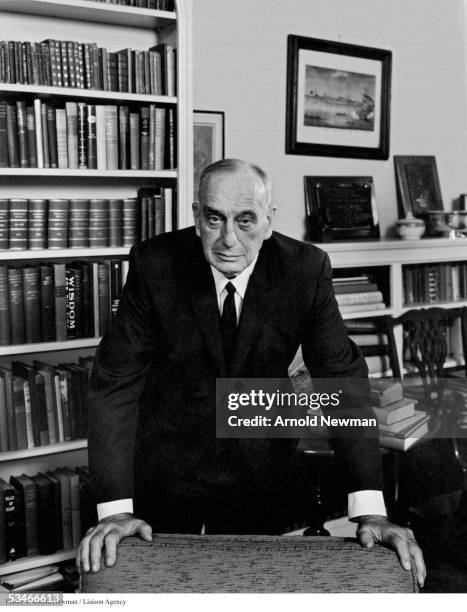 Master city planner Robert Moses poses for portrait in his office April 8, 1964 in New York City.