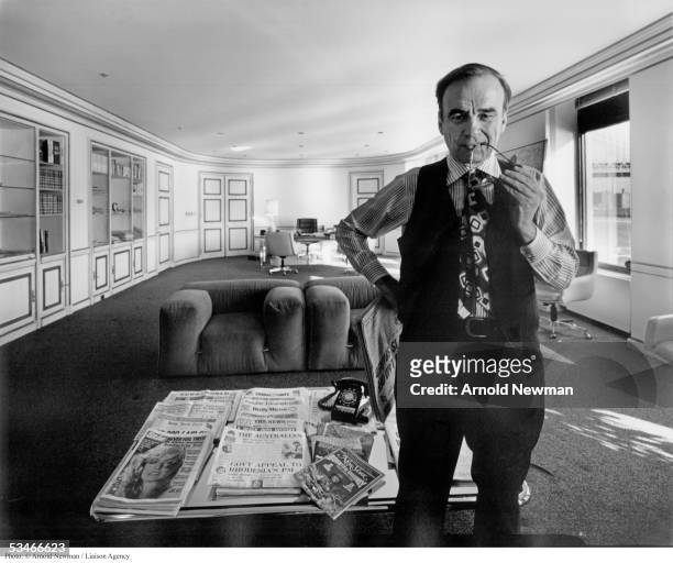 Portrait of Rupert Murdoch, international media executive, January 31, 1977 in New York City.