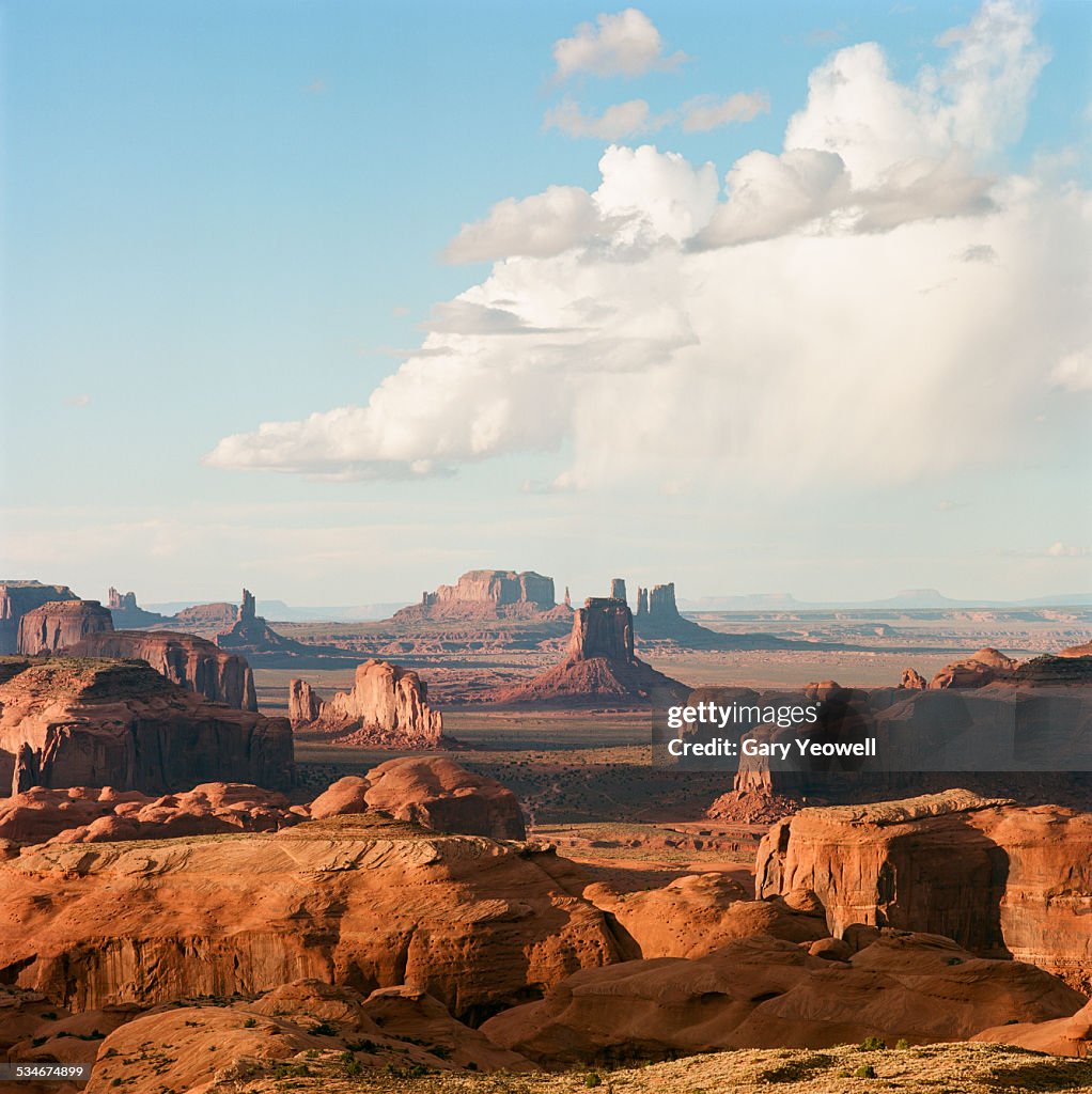 Monument Valley from Hunts Mesa at sunset