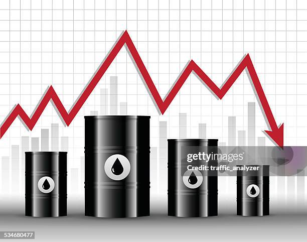 barrel öl und finanziellen krise - red oil drum stock-grafiken, -clipart, -cartoons und -symbole